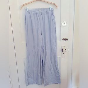 Abercrombie and Fitch pull on wide leg pants. Size medium. Light blue.